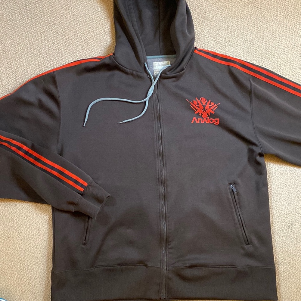 EUC Analog brown/orange zip up hoodie Size XL